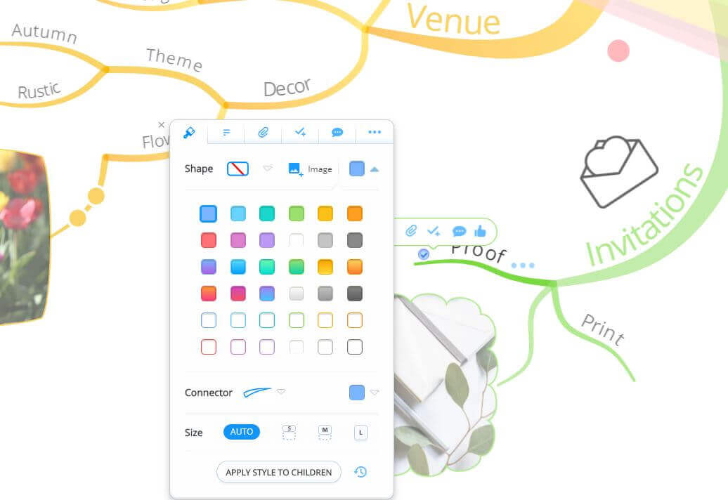 ayoa mind map branch editor